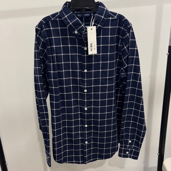 Janie and Jack Other - Janie and Jack Navy Blue Checkered Kids Button Down Shirt